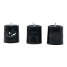 12 Velas Naranja Y Negra Con Luz 4 Cms