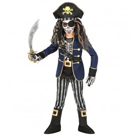 Traje de esqueleto de capitão pirata