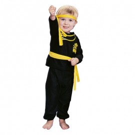 Fantasia de ninja amarelo infantil