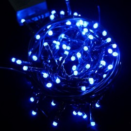 100 luzes LED 8 funções azuis 297 cm