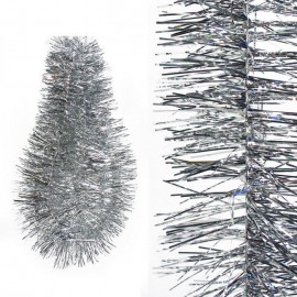 Decoração de natal de espuma de prata 200 x 8 x 8 cm