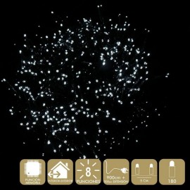 8 funções Cortina de luz branca com 160 luzes