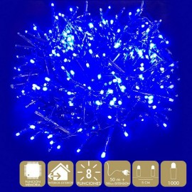1000 LEDs LEDs 8 funções azuis coloridas 2.997 cm