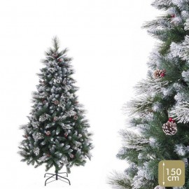 Árvore mista 150 cm 450 galhos neve holly