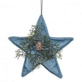Pendente de estrela de abacaxi azul 18 x 7 x 20 cm