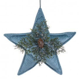 Pingente de estrela de abacaxi azul 22 x 8 x 25 cm