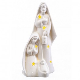 Ornamento de nascimento com porcelana LED de LED 8,50 x 7 x 17 cm