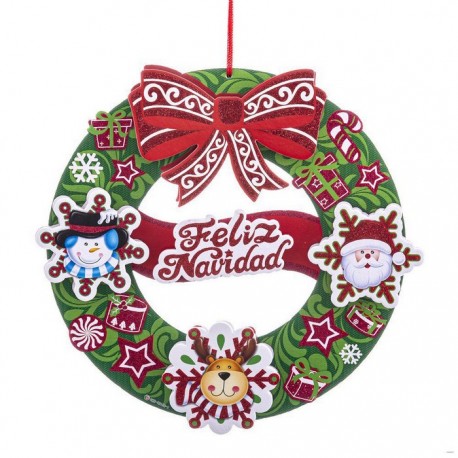 Feliz Natal Crown espuma 39 x 40 cm