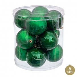 12 bolas verdes 8 x 8 x 8 cm