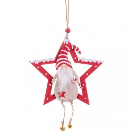 Pope Noel Wooden Star 15 x 14,50 x 0,50 cm