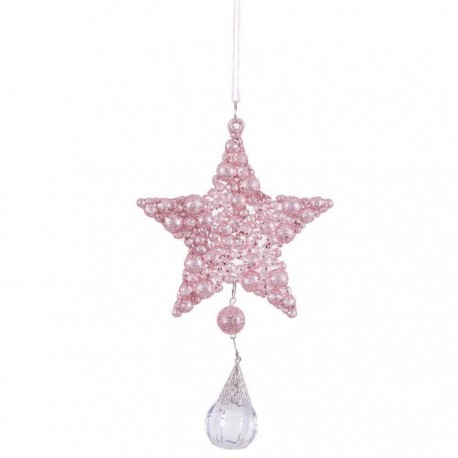 Pingente de estrela com lágrima de plástico de 18 x 9,50 cm