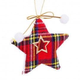 12 cm pingente de estrela escocesa
