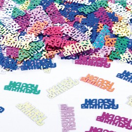 Confeitos de feliz aniversário multicolor