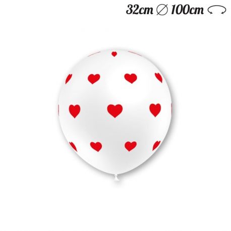Globos Corazones Cool Redondos 32 cm