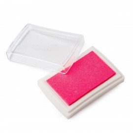 Almofada de tinta rosa para selos de 7,5x5,2cm