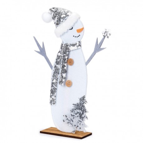 Felt Snowman com lantejoulas de 2 cm