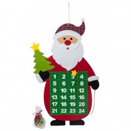 Calendário de advento de feltro Noel com 24 caramelos minifruits 52x71cm
