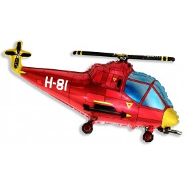 Globo Helicoptero Rojo 96 x 57 cm