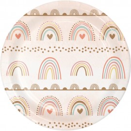 Platos Desechables Boho Rainbow