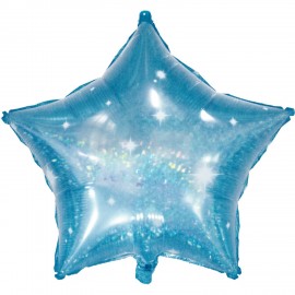 Globo Foil Estrella Galactic Aqua