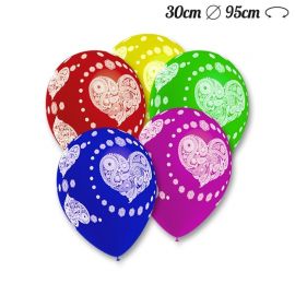 Balões Corações Hippy Redondos 30 cm