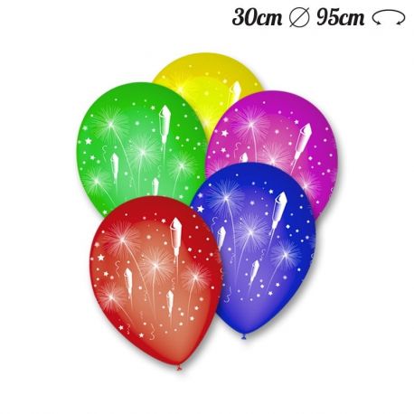 Globos Fuegos Artificiales Redondos 30 cm