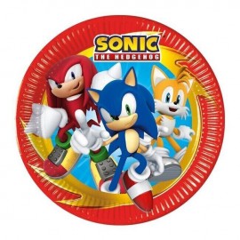 8 Pratos Sonic 23 cm