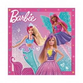 20 guardanapos Barbie 33 cm