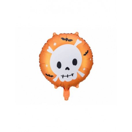 Globo Calavera Naranja 35 cm