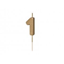 Vela de Aniversário nº1 Dourada 4,5 cm
