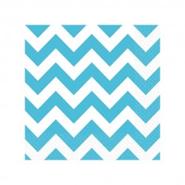 20 Guardanapos Chevron Azul Claro