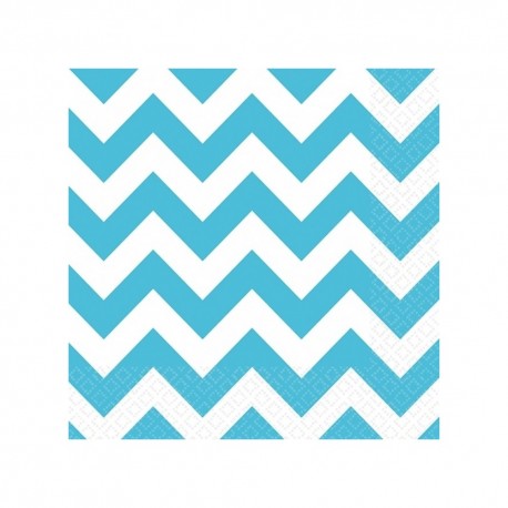 20 Servilletas Chevron Celeste