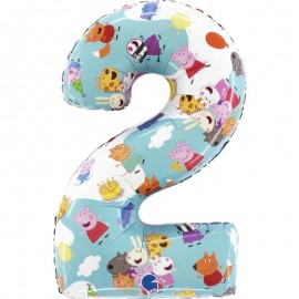 Balão Número 2 Peppa Pig