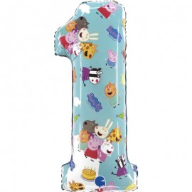 Balão Número 1 Peppa Pig