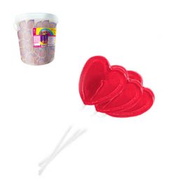 Strawberry Heart Lollipop 175 unidades