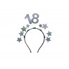 Diadema con Estrellas 18 Plata