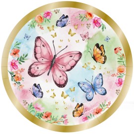 8 Platos Mariposas 23 cm 8 Platos Mariposas 23 cm