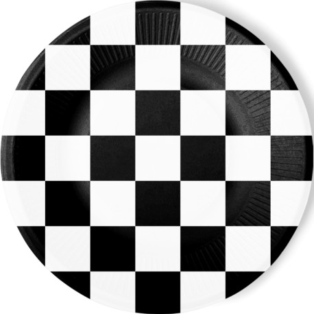 8 Prato Branco e Preto 23 cm