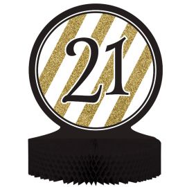 Centro de Mesa 21 Negro y Ouro