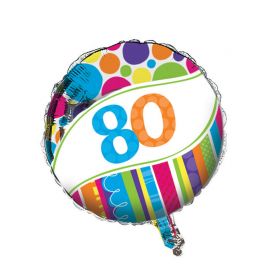 Balão 80 listras e pontos 45 cm