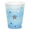 8 Copos Um Ano Menino Little Star 266 ml