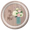 8 Platos Rustic Wedding 18 cm