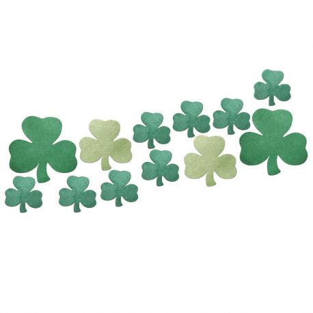 Mini Recortables Glitter Shamrocks