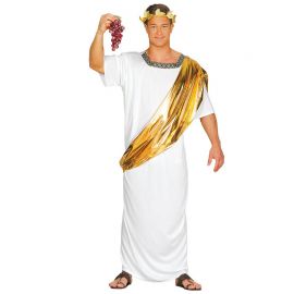 Disfraz de César para Hombre Vestido con Capa Dorada