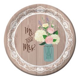8 Platos Rustic Wedding 26 cm 8 Platos Rustic Wedding 26 cm
