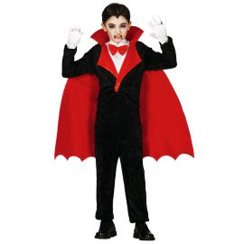 Disfraz Niño Vampiro Capa Picos Roja