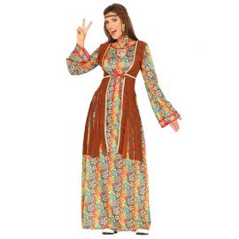 Fantasia hippie para mulheres longas de vestido