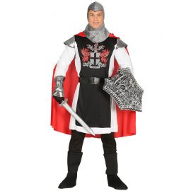 Fantasia medieval de cavalheiros para homens com capa