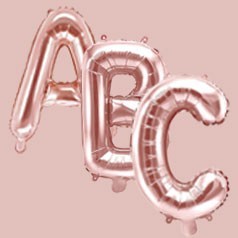 Globos de Letras Rosa Gold