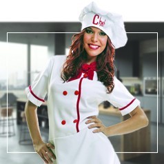 Trajes de cozinheiro feminino